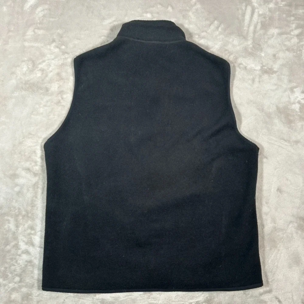 VTG Patagonia Synchilla Vest Men Large Black Better Sweater Fleece Full Zip USA